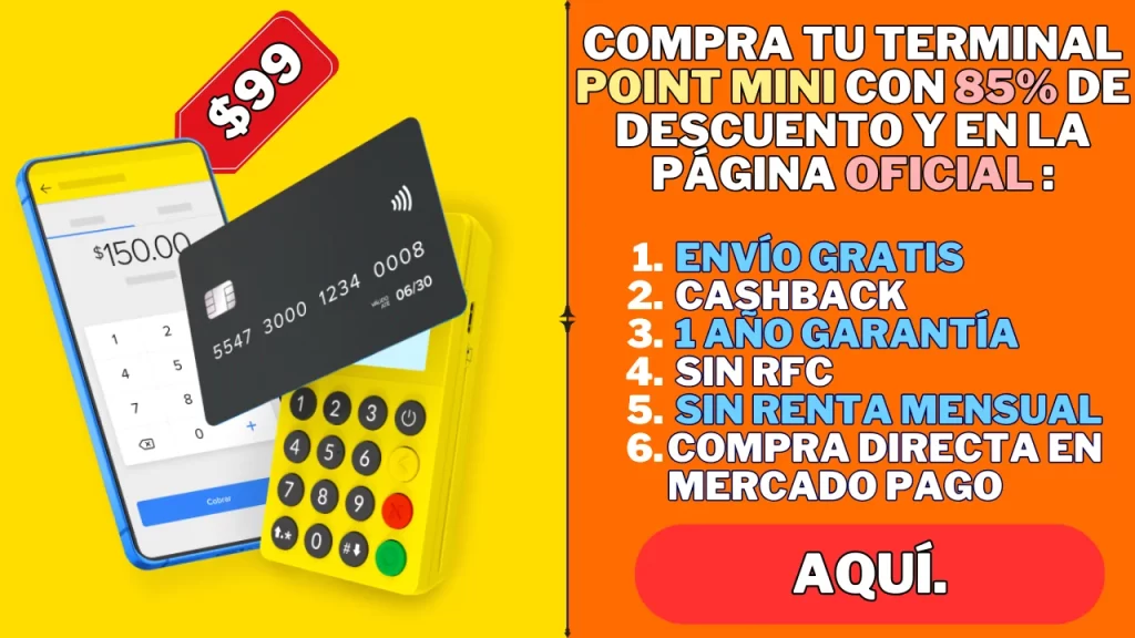 Terminal Point mini con descuento en la página oficial de Mercado Pago