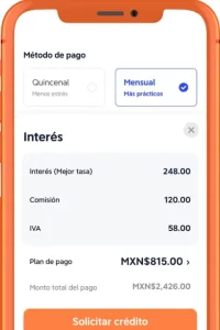 Forma de pago e intereses de DIDI préstamos