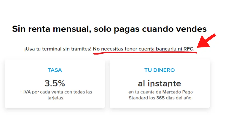 Terminales punto de venta que no piden RFC