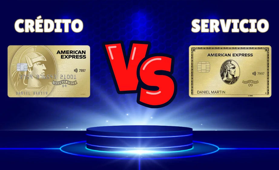 DIFERENCIA entre las TARJETAS de crédito y de servicios de AMERICAN EXPRESS
