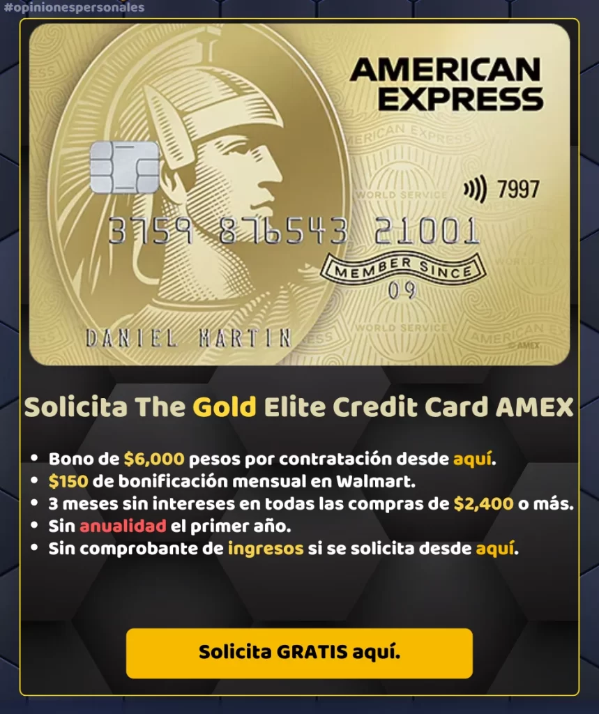 Referidos tarjeta the gold elite credit card AMEX